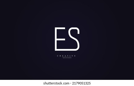 Alphabet letters Initials Monogram logo ES SE E S 