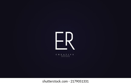 Alphabet letters Initials Monogram logo ER RE E R 