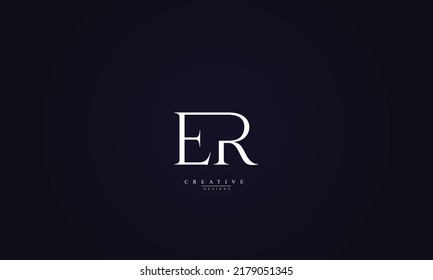Alphabet letters Initials Monogram logo ER RE E R 