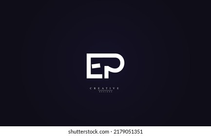 Alphabet letters Initials Monogram logo EP PE E P