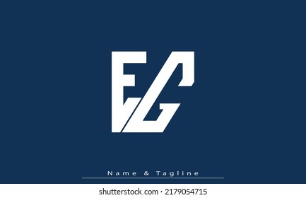 Alphabet letters Initials Monogram logo EG , GE