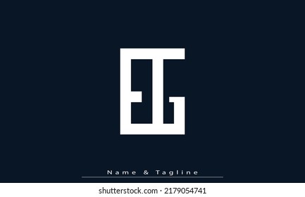 Alphabet letters Initials Monogram logo EG , GE