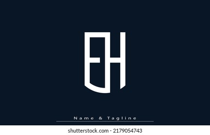 Alphabet letters Initials Monogram logo EH , HE