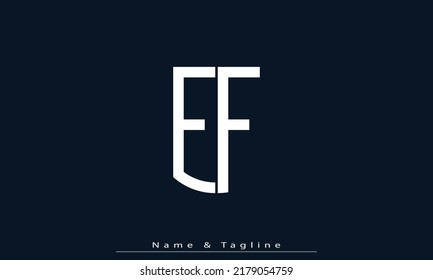Alphabet letters Initials Monogram logo EF , FE
