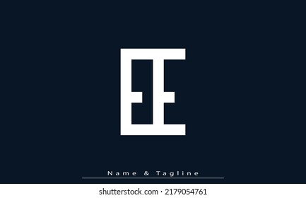 Alphabet letters Initial Monogram Logo EE