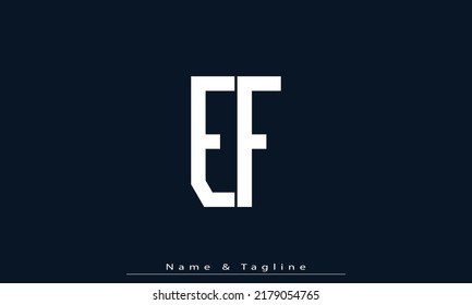 Alphabet letters Initials Monogram logo EF , FE