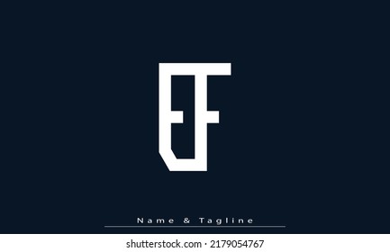 Letras alfabéticas Iniciales Monograma EF , FE