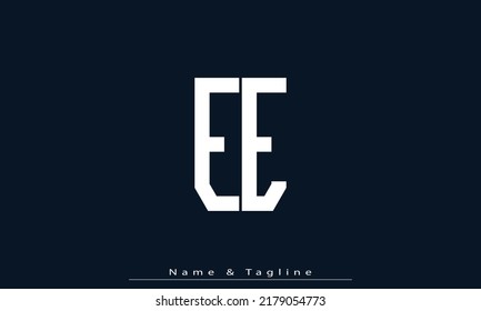 Alphabet letters Initials Monogram logo EE