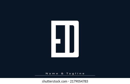 Alphabet letters Initials Monogram logo ED , DE