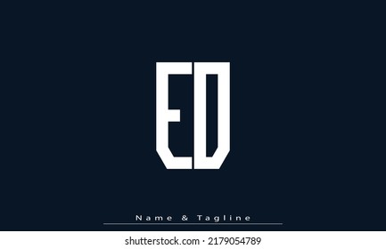 Alphabet letters Initial Monogram Logo ED , DE