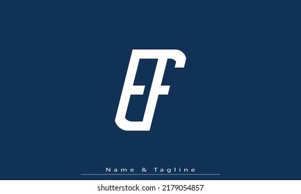 Alphabet letters Initials Monogram logo EF , FE