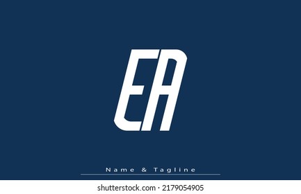 Alphabet letters Initial Monogram logo EA, AE