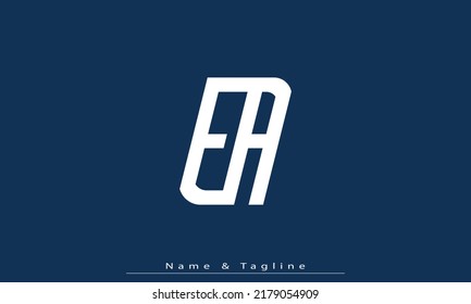 Alphabet letters Initial Monogram logo EA, AE