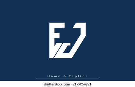 Alphabet letters Initials Monogram logo EJ , JE