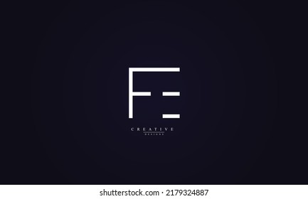 Alphabet letters Initial Monogram Logo FE F E