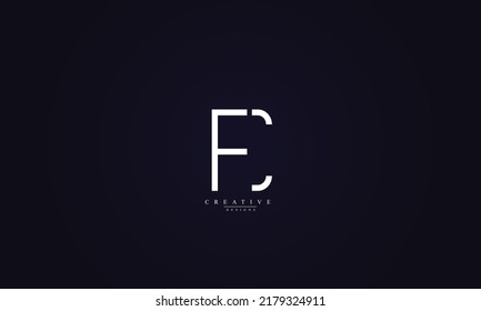 Alphabet letters Initials Monogram logo FC CF F C 