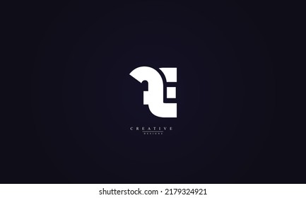 Letras alfabéticas Iniciales Monograma FE EF F E