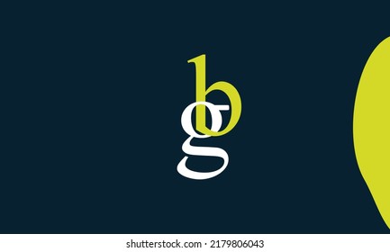 Alphabet letters Initials Monogram logo GB, BG, G and B
