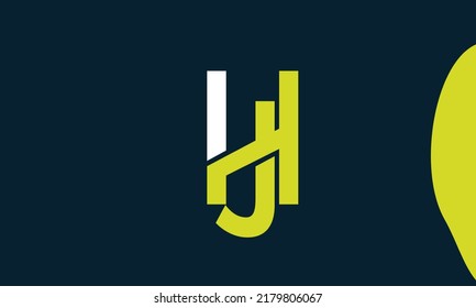 Alphabet letters Initials Monogram logo HJ, JH, H and J