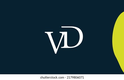 Alphabet letters Initials Monogram logo VD, DV, V and D