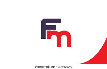 Alphabet letters Initials Monogram logo FM, MF, F and M