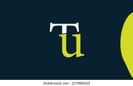 Alphabet letters Initials Monogram logo TU, UT, T and U