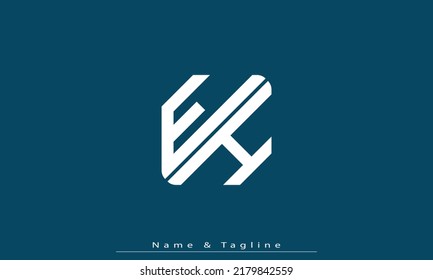 Letras alfabéticas Iniciales Logo Monograma EH , HE