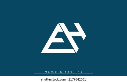 Alphabet letters Initial Monogram Logo EH , HE