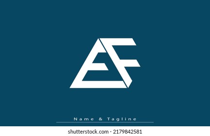 Letras alfabéticas Iniciales Monograma EF , FE