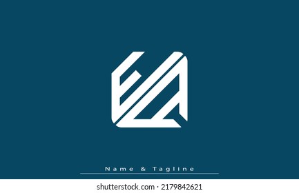 Alphabet letters Initials Monogram logo EA , AE