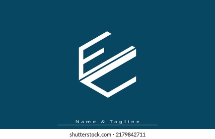 Alphabet letters Initials Monogram logo EC , CE