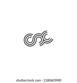 Alphabet letters Initial Monogram Logo XC, CX, X und C