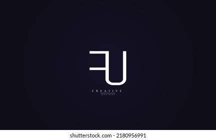 Alphabet letters Initials Monogram logo FU UF F U