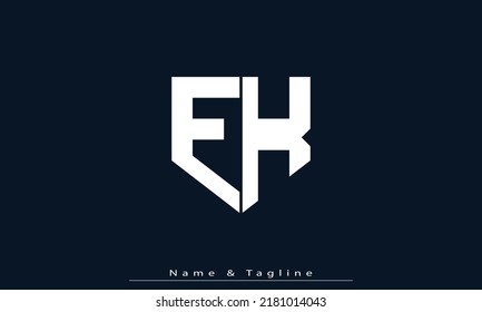 Letras alfabéticas Iniciales Monograma EK , KE