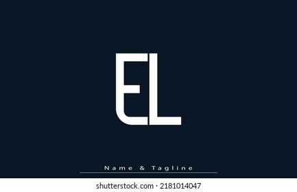 Alphabet letters Initials Monogram logo EL , LE