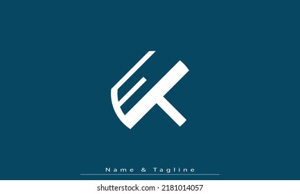 Alphabet letters Initial Monogram logo ET , TE