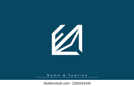 Alphabet letters Initial Monogram Logo EM , ME