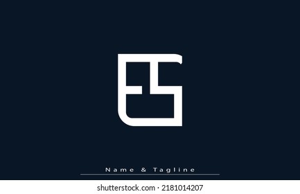 Alphabet letters Initials Monogram logo ES , SE