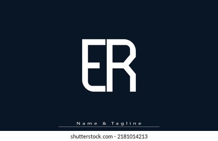 Alphabet letters Initials Monogram logo ER , RE