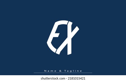 Alphabet letters Initial Monogram Logo EX, XE