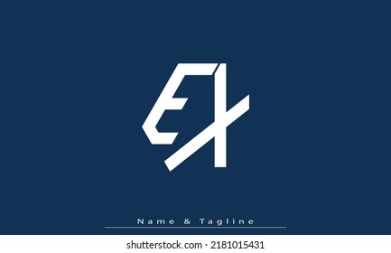 Alphabet letters Initial Monogram Logo EX, XE