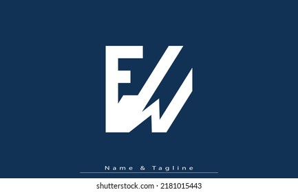 Alphabet letters Initials Monogram logo EW , WE