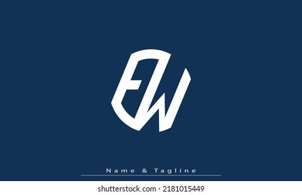 Letras alfabéticas Iniciales Logo Monograma EW , NOSOTROS