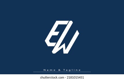 Alphabet Letters Initials Monogram Logo Ew Stock Vector (Royalty Free ...