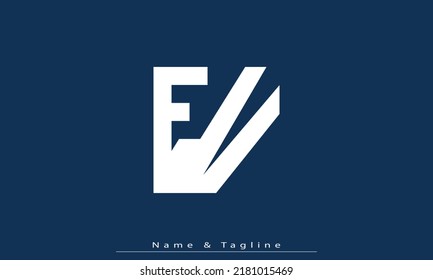 Letras alfabéticas Iniciales Logotipo Monograma EV , VE