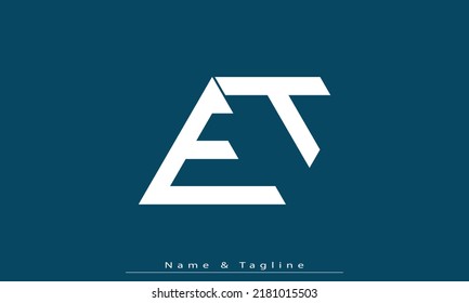 Alphabet letters Initials Monogram logo ET , TE
