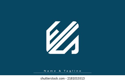 Alphabet letters Initials Monogram logo ES , SE