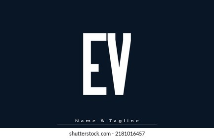 Alphabet letters Initials Monogram logo EV , VE