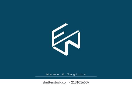 Alphabet letters Initials Monogram logo EW , WE