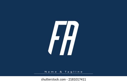 Letras alfabéticas Iniciales Monograma FA , AF